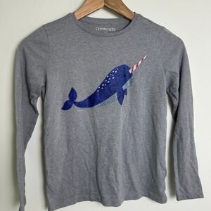 J. Crew Crewcuts Shirt Holiday Narwhal Long sleeve‎ Christmas Unisex